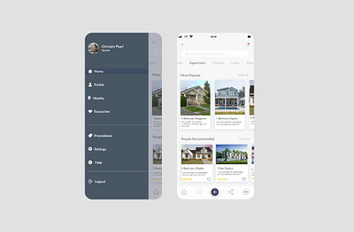 House and land search app app dailyui design flat illustration typography vector web