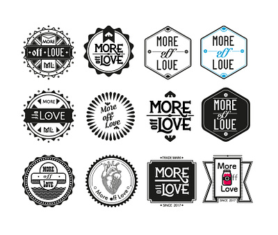 more off love design logotype