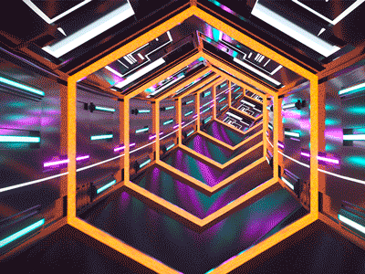 3D Light Tunnel 3d animation cinema4d design octanerender