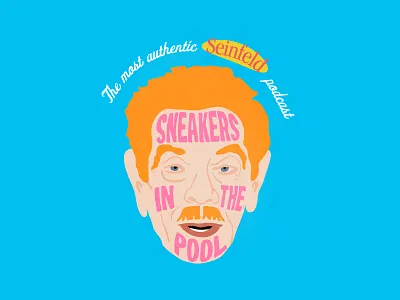 Sneakers in the Pool digital illustration frank costanza jerry stiller logo podcast logo seinfeld seinfeld podcast