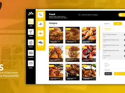 POS - Point Of Sales Restaurant chicken design point of sale point of sales pointofsale pos restaurant typography ui ux ux ui ux design ux designer uxdesign uxui vector web web design webdesign website design