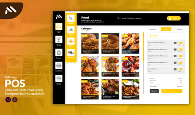 POS - Point Of Sales Restaurant chicken design point of sale point of sales pointofsale pos restaurant typography ui ux ux ui ux design ux designer uxdesign uxui vector web web design webdesign website design