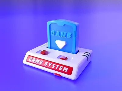 3D game system 3d c4d game icon illustration ui 品牌 设计