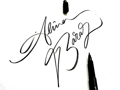 Alina Baraz brand branding calligraphy calligraphy logo custom flow handwritten lettering music process signature sketch sophisticated style unique unique logo urban