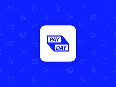 PAYDAY app blue branding design illustration logo logo design mobile scribbles split ui