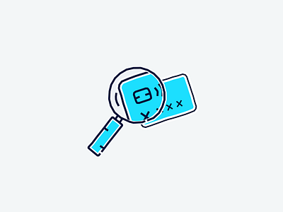 Inspect card bank card creditcard finance fintech illustration magnifying glass money tandem