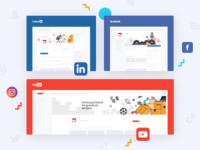 Upsly social media brand illustration branding case study design icons illustration layout design logo media presentation design social media social network ui unfold upsly