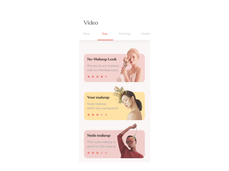 Make up animation app design illustration ui ux