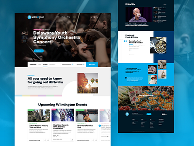 INwilmington website redesign brand branding calendar events music ui ux web design wilmington wordpress
