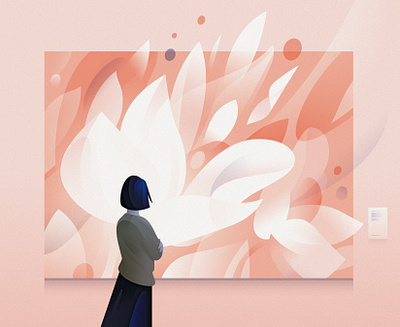 lost spring 1 2020 art blue design flowers illustration illustrator lost magnolia museum painting pink spring vector