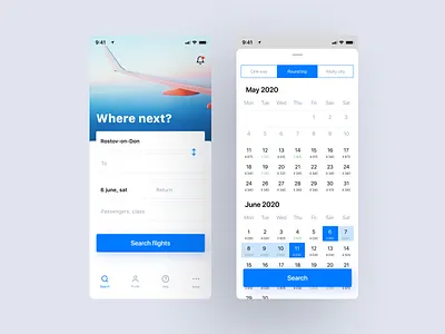 Air tickets booking app air ticket airline airplane app booking ios tickets ui