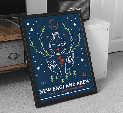 New England Brew beer brewing bsds ipa new england poster poster art