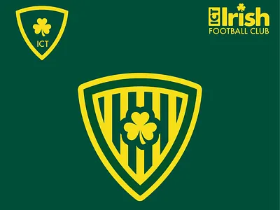 ICT Irish 316 adobe illustrator badge branding design football club garner green ict irish kansas logo logo design logodesign lucky shamrock shield soccer soccer club wichita