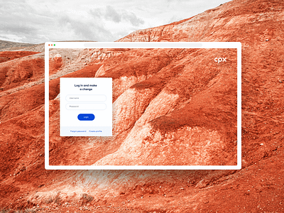 CPX Login Mood brand design branding climate change design digital nature simple ui ui design