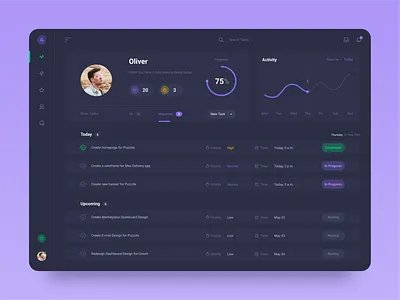Task Manager Concept app banner design graphic landing page taskmanager ui ux web webapp webdesign
