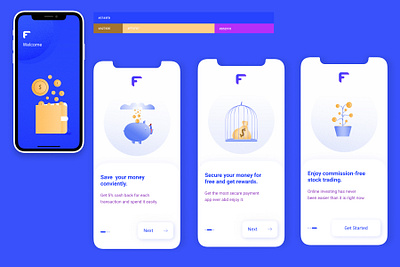 Flex_Pocket_Part_1 app financial app illustraion ios onboarding screens onboarding ui ui