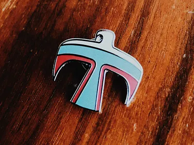 Thunderbird Enamel Pin accessory icon native american photoshop pin silver