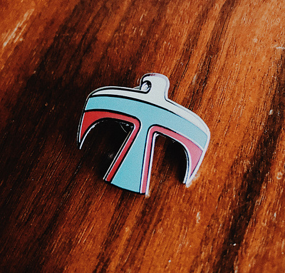 Thunderbird Enamel Pin accessory icon native american photoshop pin silver