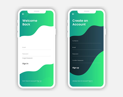 Sign in and Sign up app ui account app app design app ui flat register sign in sign in page sign ui page sign up ui