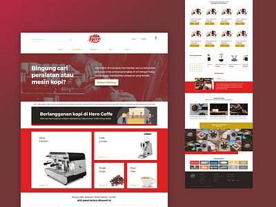 hero coffee branding design illustration illustration design ui design uiux user interface