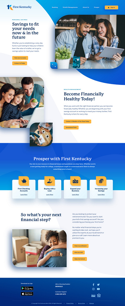 Website Redesign banking bankingapp blue fintech hero homepage landing page leaf redesign slider splash page splashpage ui ux uxui wave web webdesign website