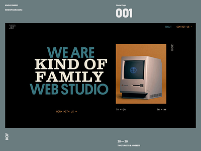 Kind of Family Web Studio agency branding gif retro studio ui ux website