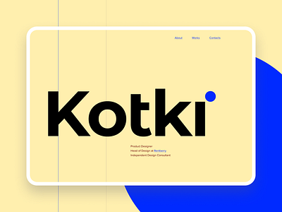 Kotki — Personal site bold clean consulting landing minimal portfolio product design readymag typorraphy web webdesign website