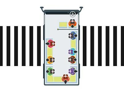 Don't Do That awareness bus stop people with mobile traffic