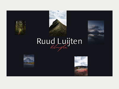 Photography portfolio | Ruud Luijten adobexd animation brand branding clean design figma flat minimalistic photographer photography portfolio photography website portfolio typography ui ux webdesign