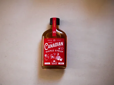 Canada West Maple canada canadian food illustration label maple maple syrup