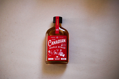 Canada West Maple canada canadian food illustration label maple maple syrup