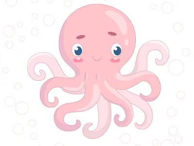 octopus cartoon character character creative cute animal cute octopus design illustraion illustration illustration art illustrations kid illustration kids illustration octopus vector