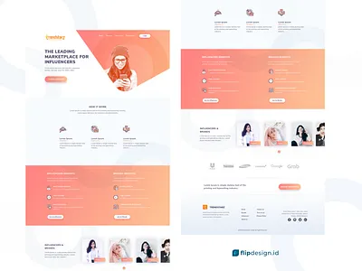 Sweet Landing Page design flat gradient gradient color illustration landing design landing page landing page design landingpage ui ux vector web