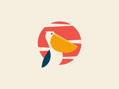 Pelican animal bird bird icon bird illustration bird logo flat illustration pelican sunset