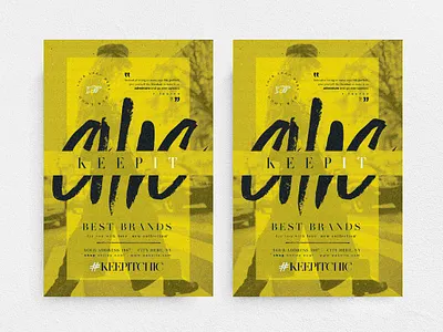 Keep It Chic Flyer boutique chic elegant fashion glamour new collection night club party promo promotion