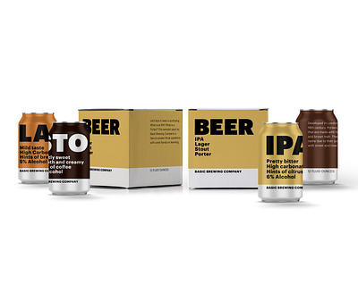 Basic Brewing beer beercan brand brand identity branding design graphicdesign logo typography