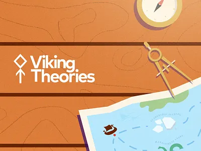 Map illustration key visual map wood