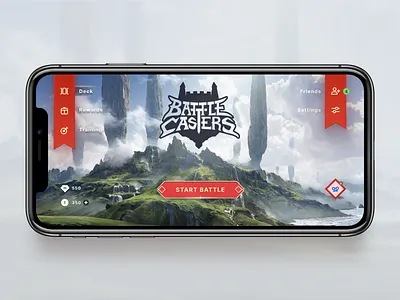 Battle Casters card game design figma game game design magic mobile design ui ux video game