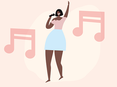 Sing 100daychallenge 100daysofillustration design flat illustration illustrationoftheday illustrator minimal sing singer sketch sketches