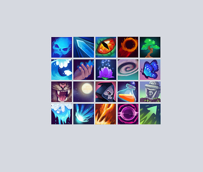 game icons digital painting fantasy game art game dev icon item magic