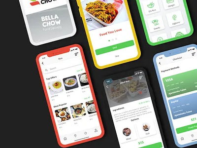 Food delivery App Mockup mobile mockup template ui ux