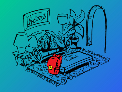 Your digital backpack illustration procreate sketch