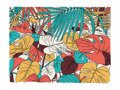 Foliage I flowers flowers illustration folliage leaves organic palm pattern