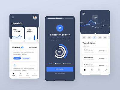 CFO (Chief Financial Officer) as a Service! app chart dashboard finance graphic mobile