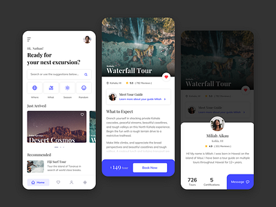 Tours & Excursions App UI Design app app design clean ui design inspiration interface iphone minimal mobile mobile app mobile design mobile ui mobile uiux travel travel app ui ux ui design uidesign uiux uxdesign