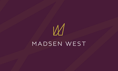 Madsen West brand branding client concept design graphic logo mark type work