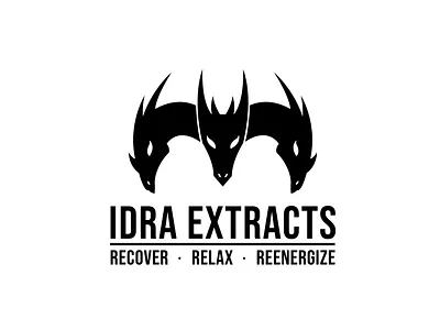 Idra Extracts Logo branding cannabis design dragon illustrator logo vector