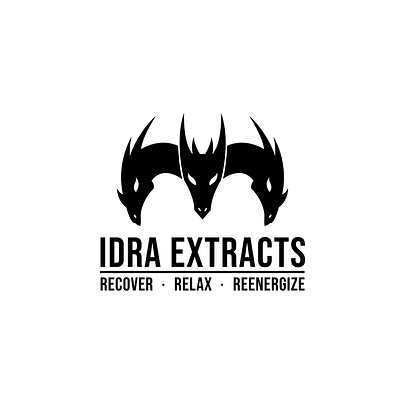 Idra Extracts Logo branding cannabis design dragon illustrator logo vector