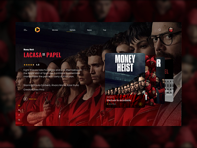 Redesign Filimo website adobe xd aparat concept filimo film lacasadepapel landing design landing page minimal moive netflix redesign sketch ui ux video webdesign webiste