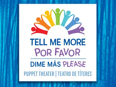 TellMeMore dribbble bilingual children colorful graphic design illustrator kids logo puppets rainbow sign typography vector